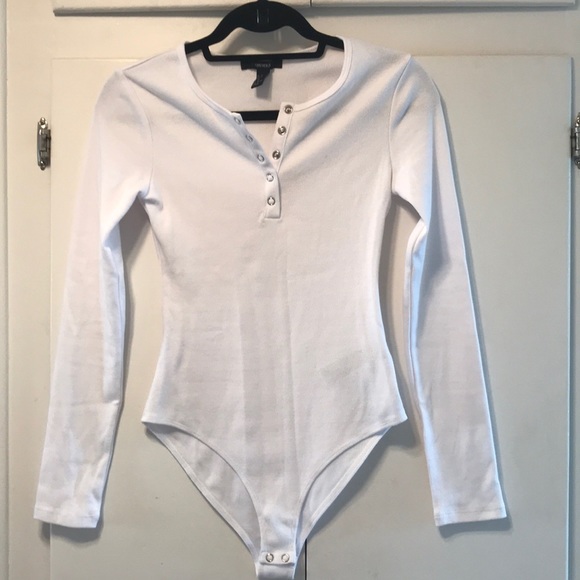forever 21 long sleeve bodysuit